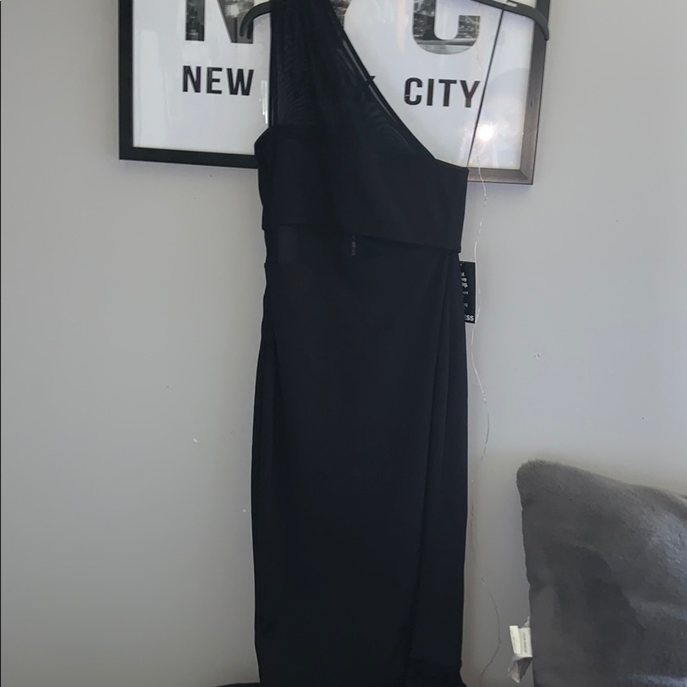 BRAND NEW women’s black one shoulder dress